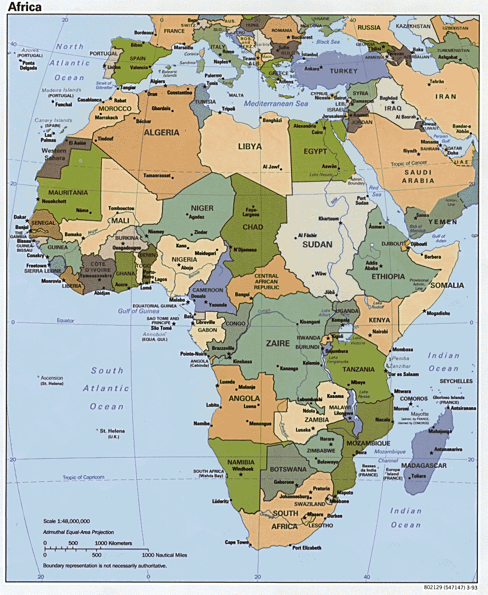 africa countries map