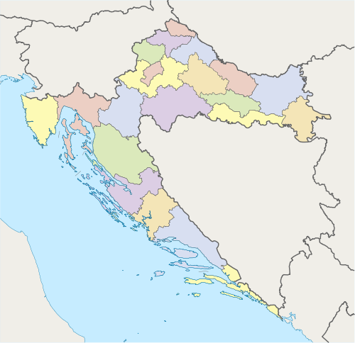 map of Croatia