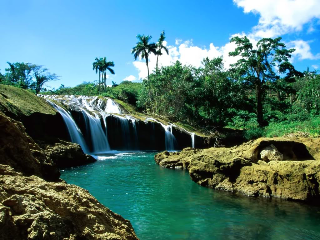 Dominican republic waterfall