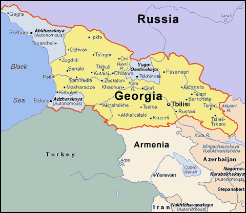 country map of georgia