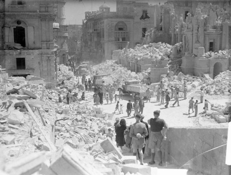 Bomb Damage Malta 1942