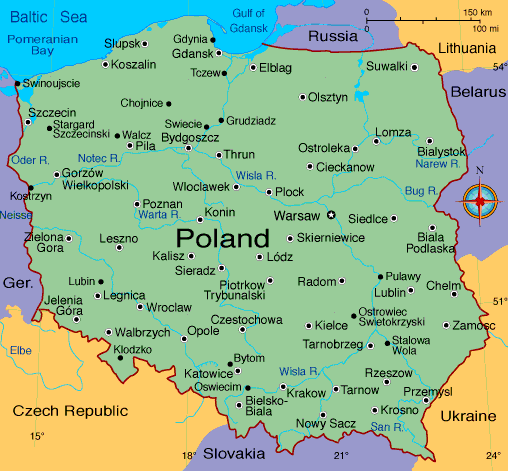 map of poland