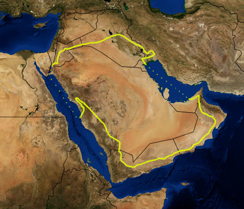 saudi arabia satellite image