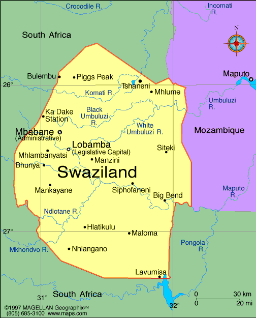 Свазиленд на карте. Свазиленд столица на карте. Свазиленд столица Мбабане.