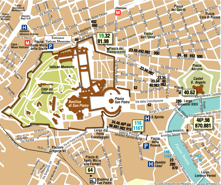 map of Vatican