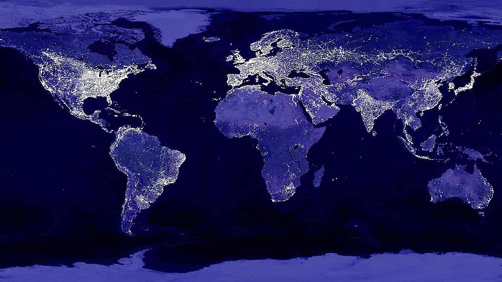 earth at night world