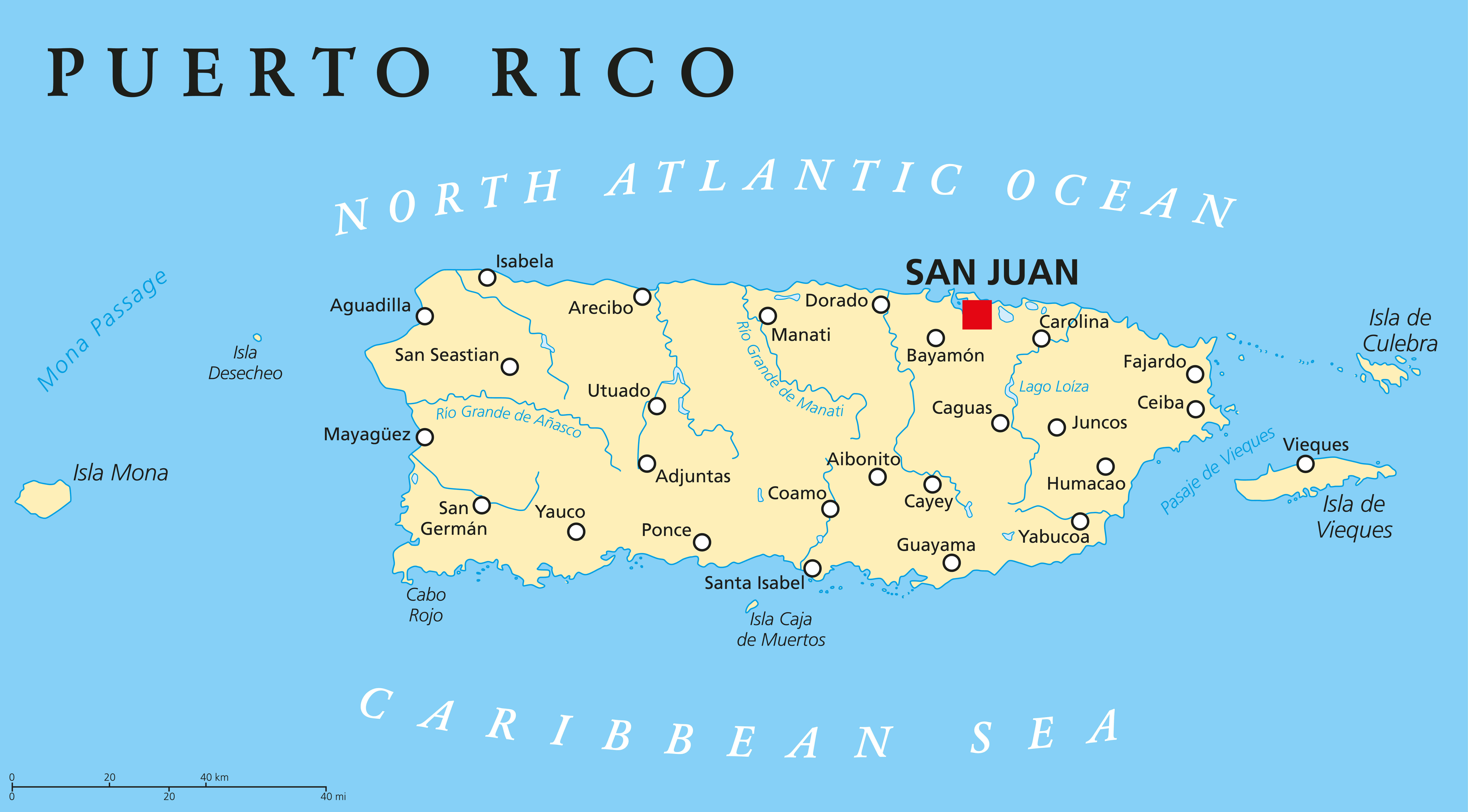 Puerto Rico map