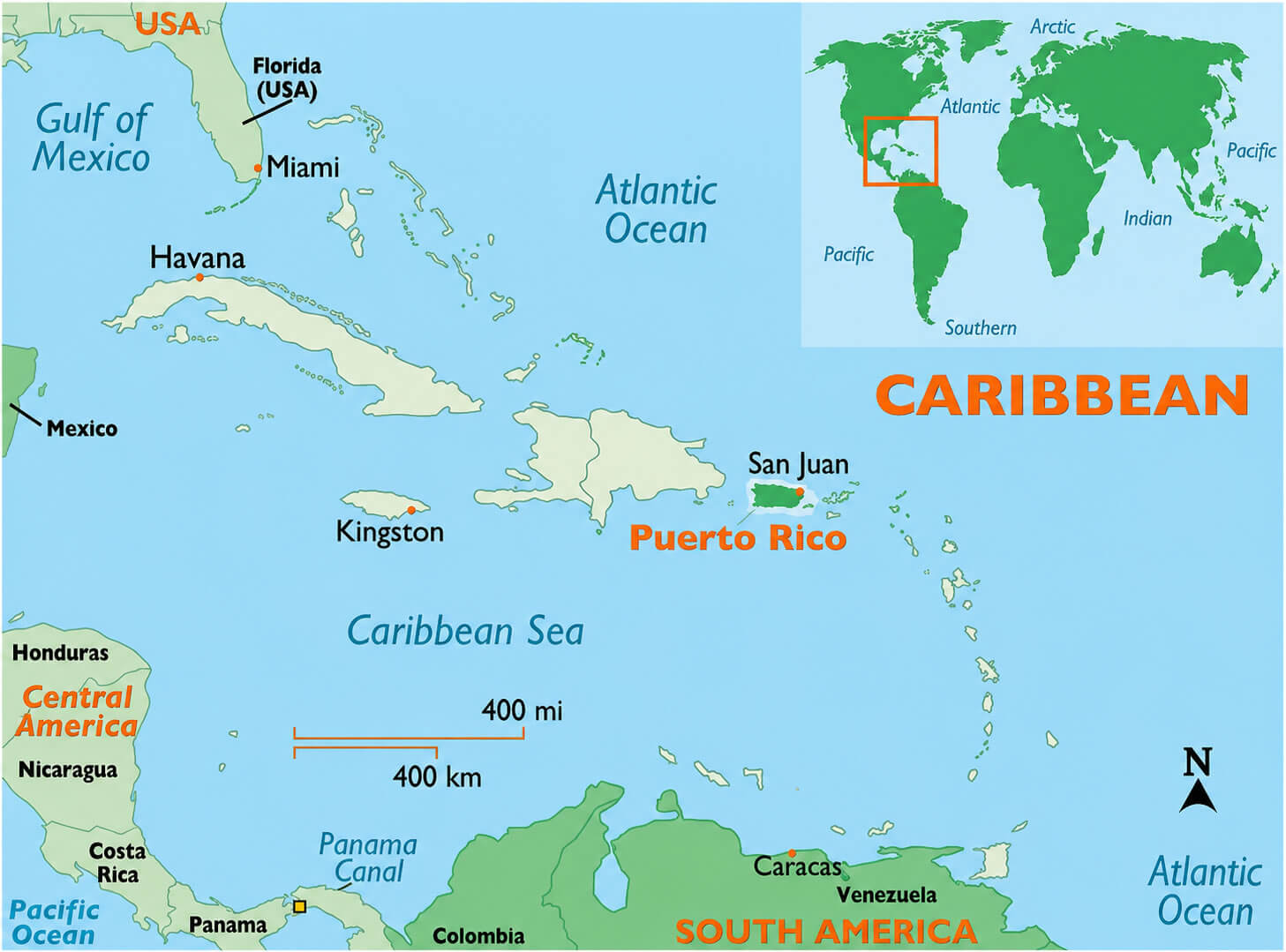 Puerto Rico political map detailed boundaries