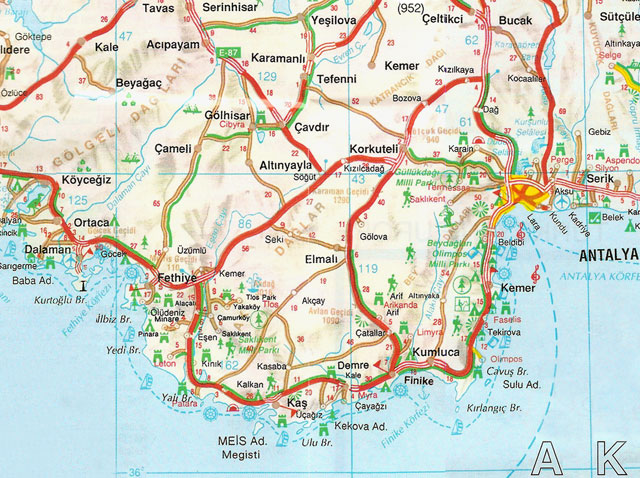 Kale Map, Antalya