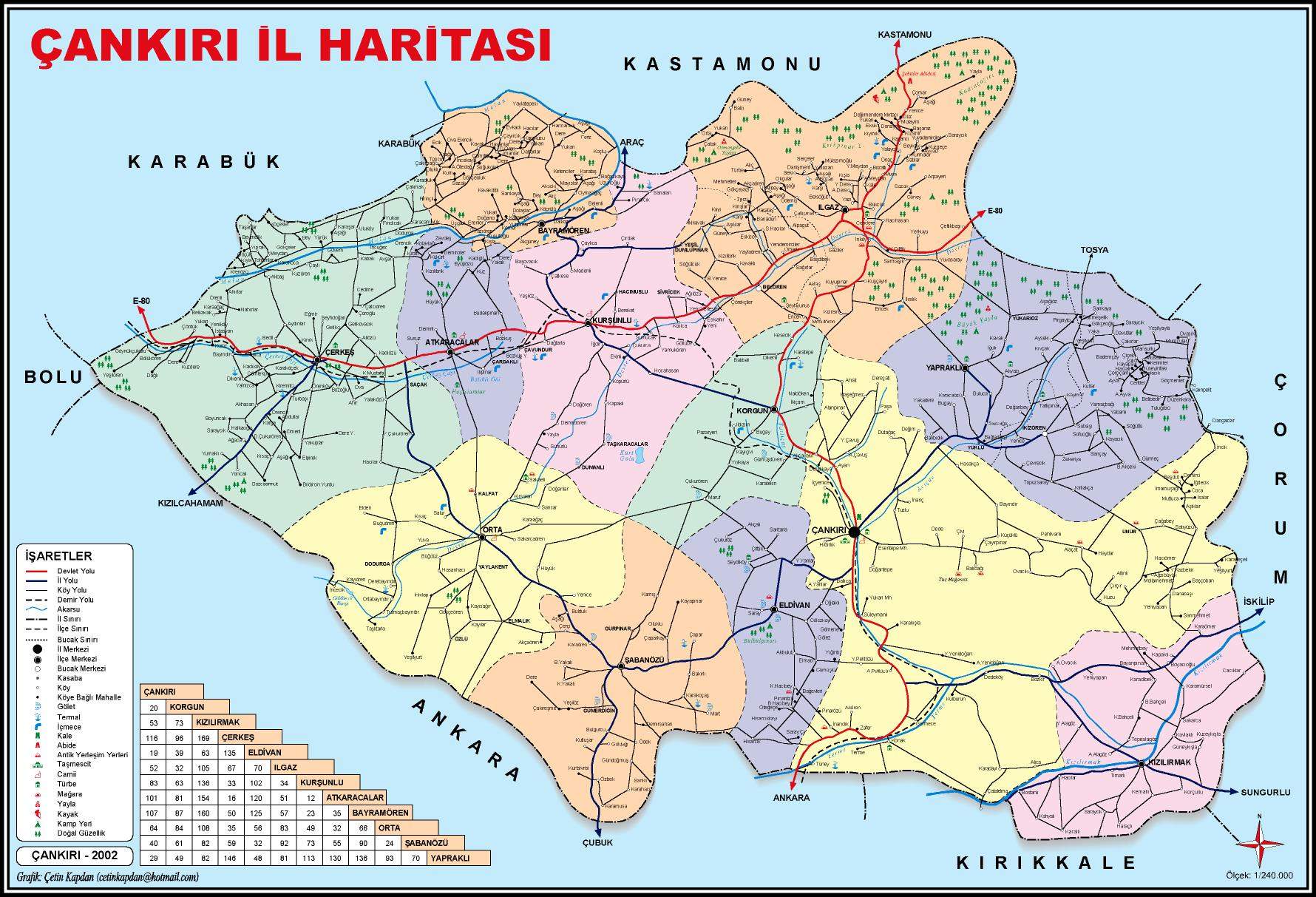 Korgun Map, Cankiri
