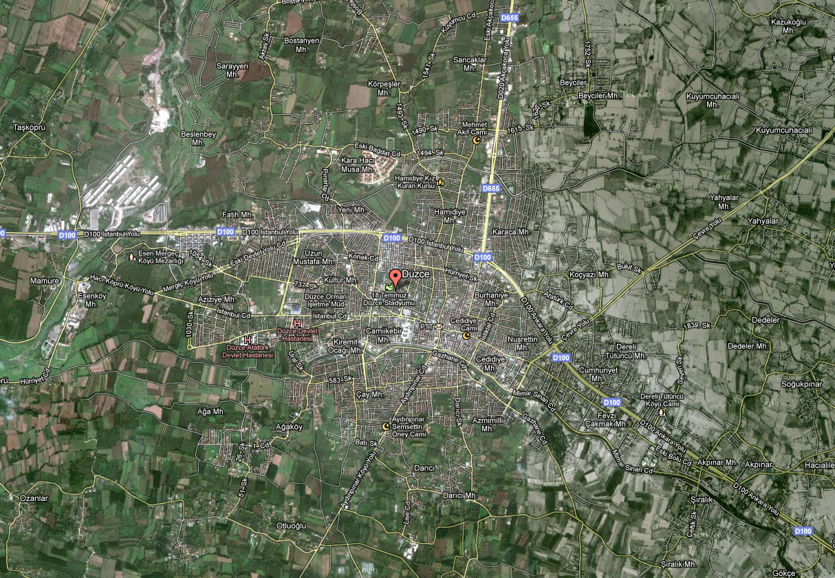 Akcakoca Map, Duzce