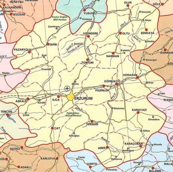 Pasinler Map, Erzurum