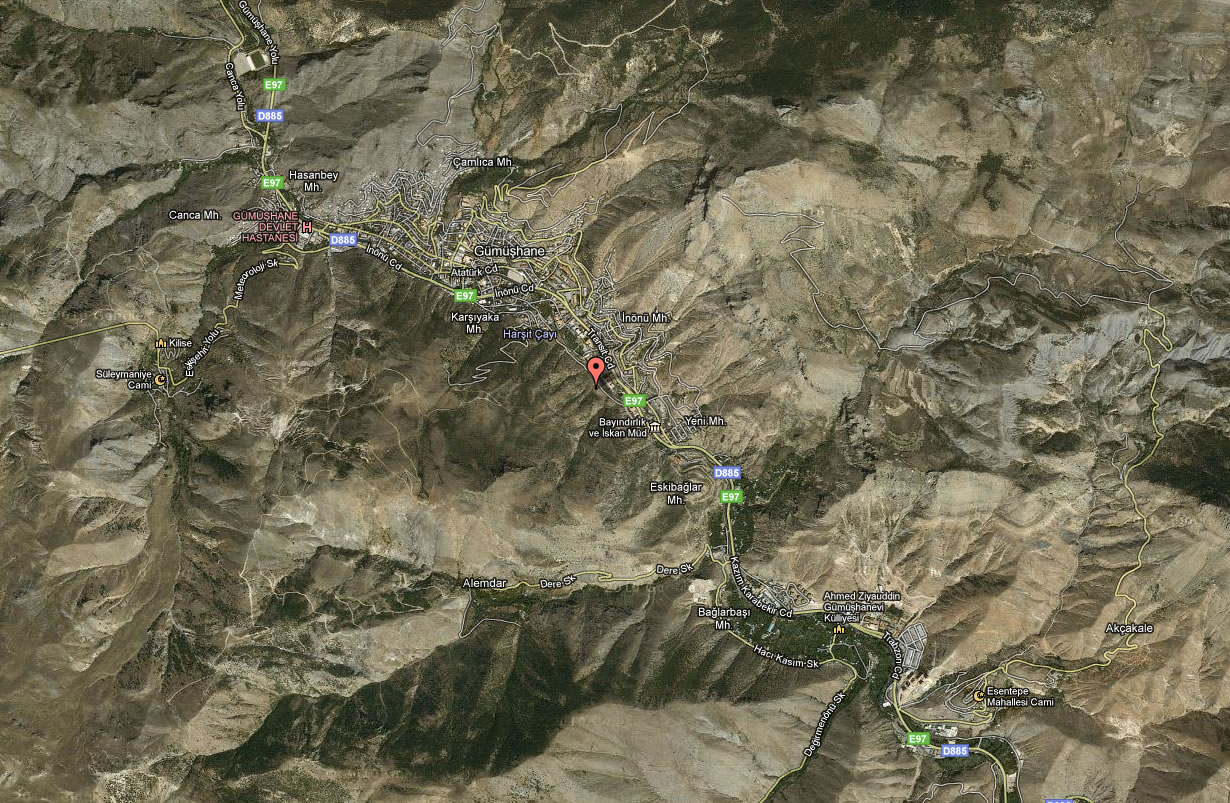 Kelkit Map, Gumushane