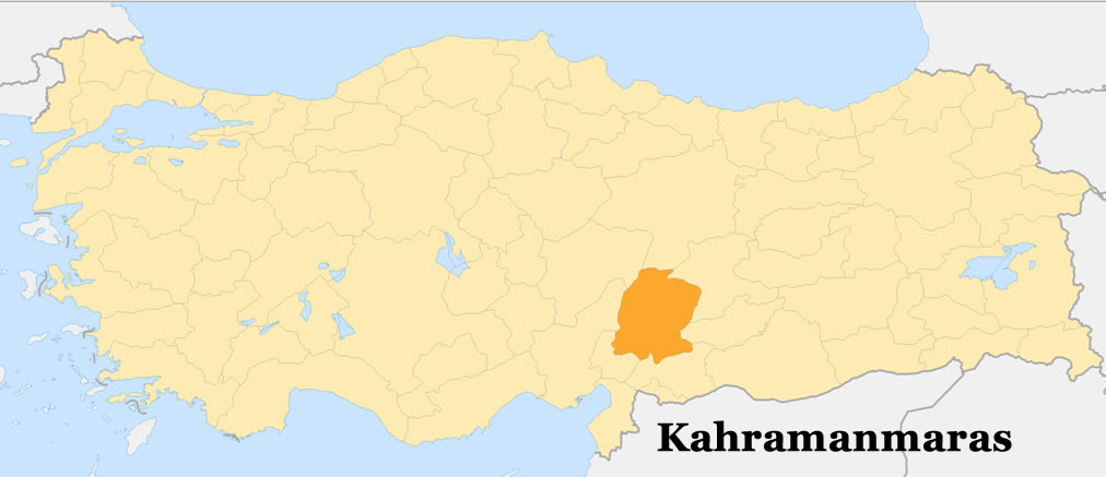 Andirin Map, Kahramanmaras
