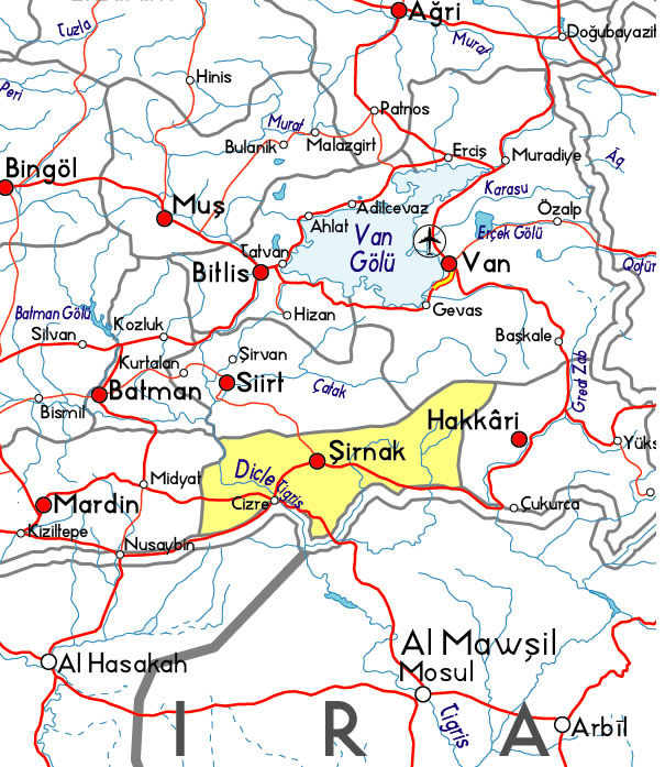 Guclukonak Map, Sirnak