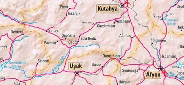 Banaz Map, Usak