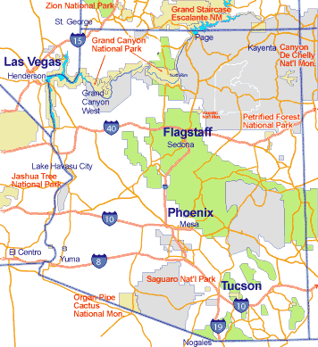 Political Map of Arizona