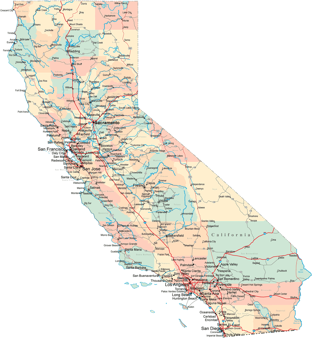 california road map