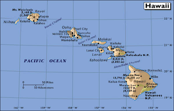 hawaii map