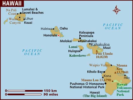 map of hawaii