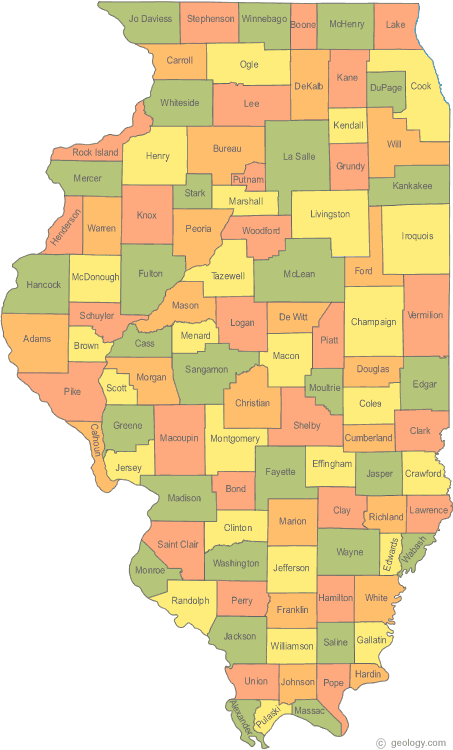 illinois county map