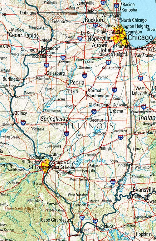 illinois map