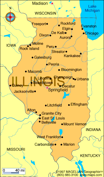 illinois map chicago