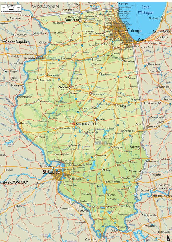 illinois physical map