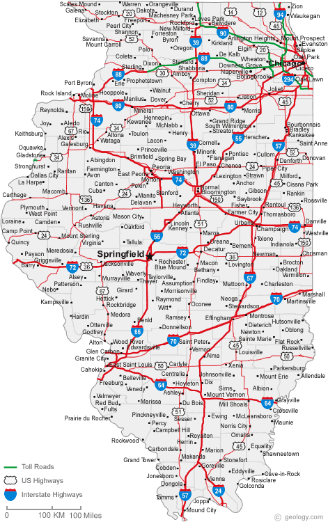 map of illinois cities