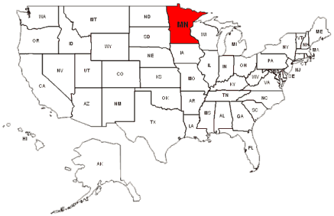 Minnesota On The Map Of The United States Minnesota Map
