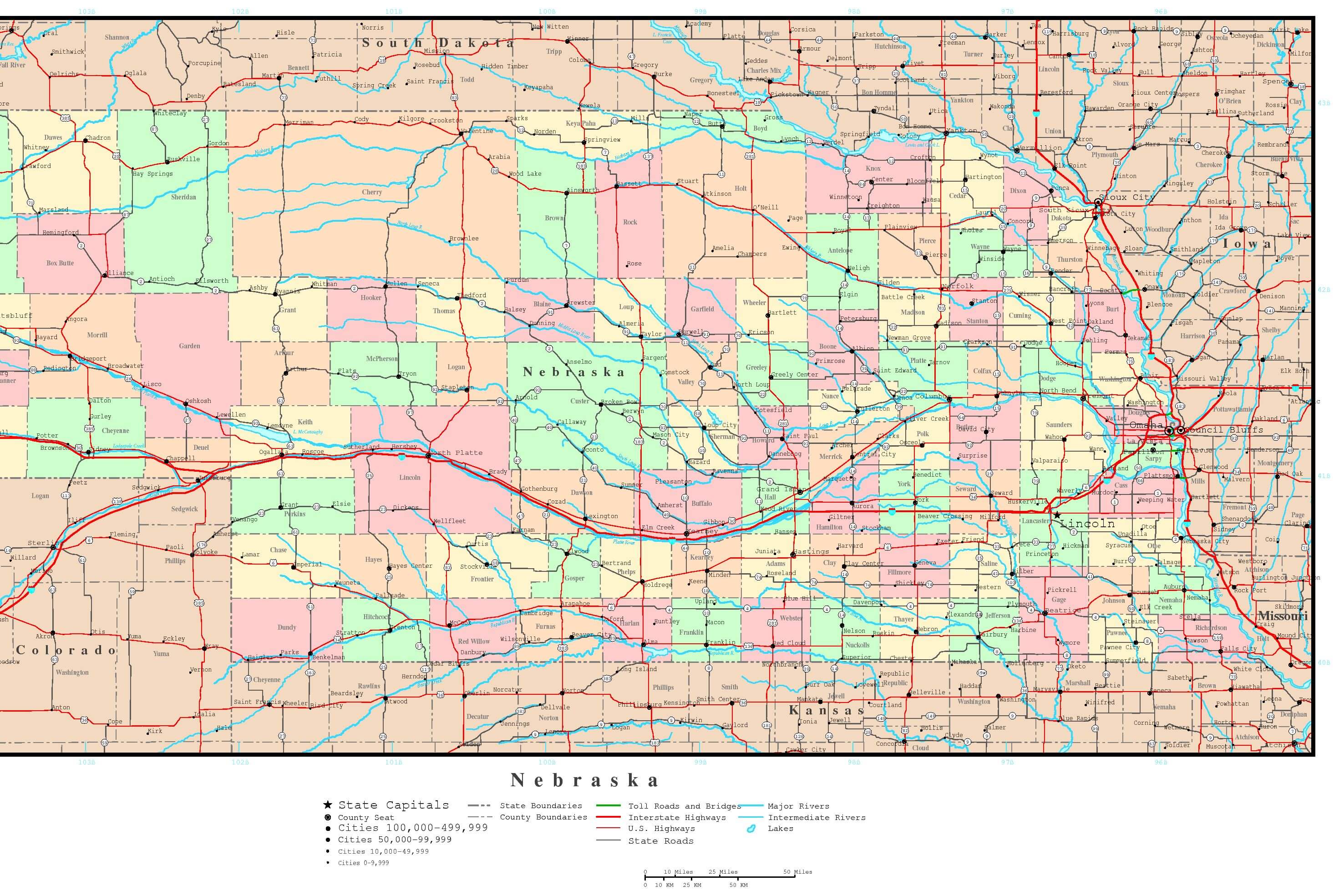 Time Zone Map Of Nebraska Map 2023