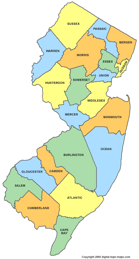 New Jersey Regions Map New Jersey Map