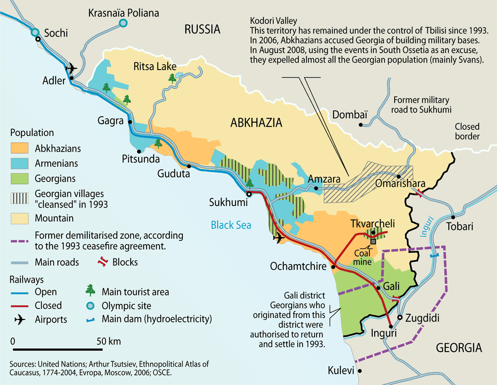 abkhazia ethnics map