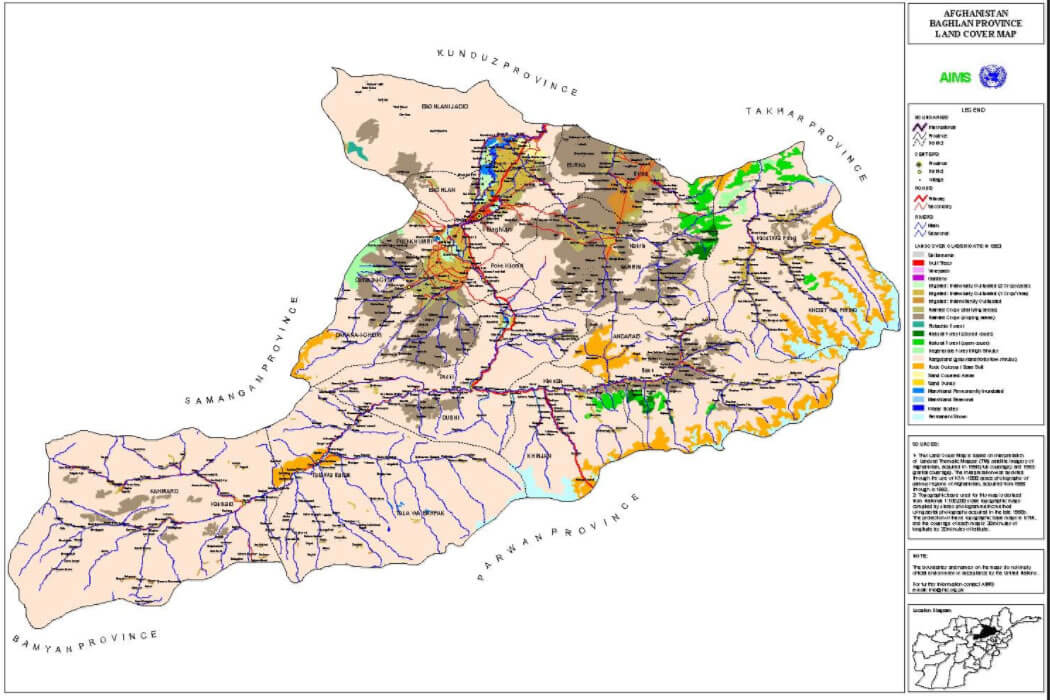 map of baghlan