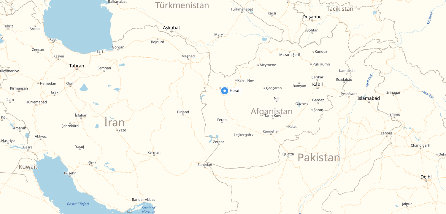 herat afghanistan cities map