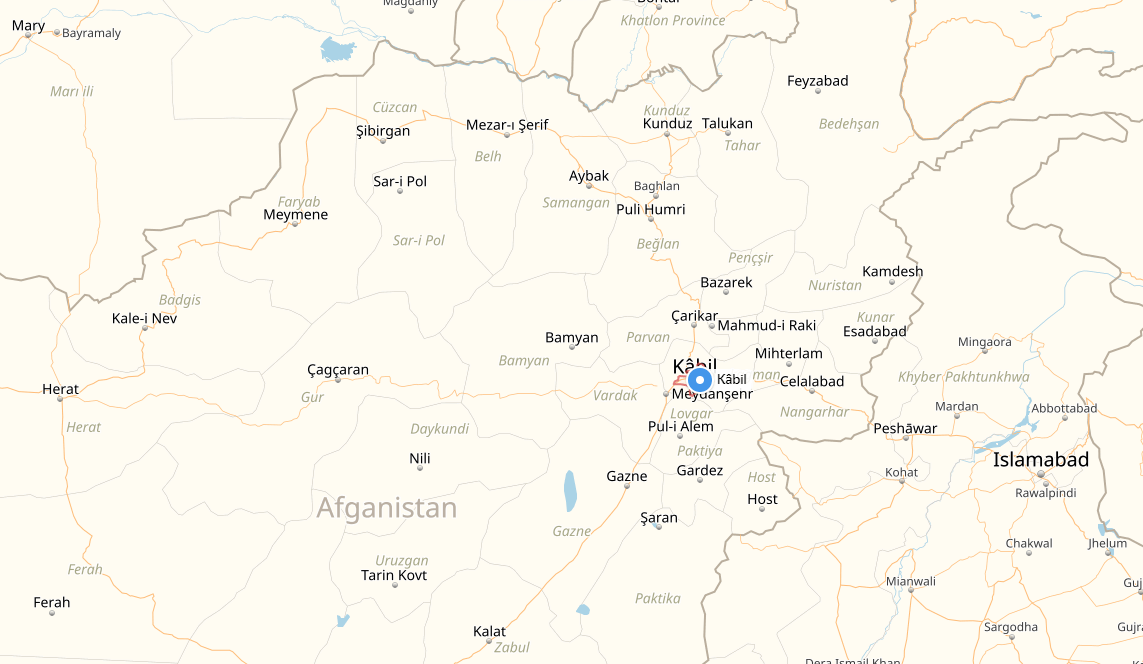 kabul afghanistan cities map