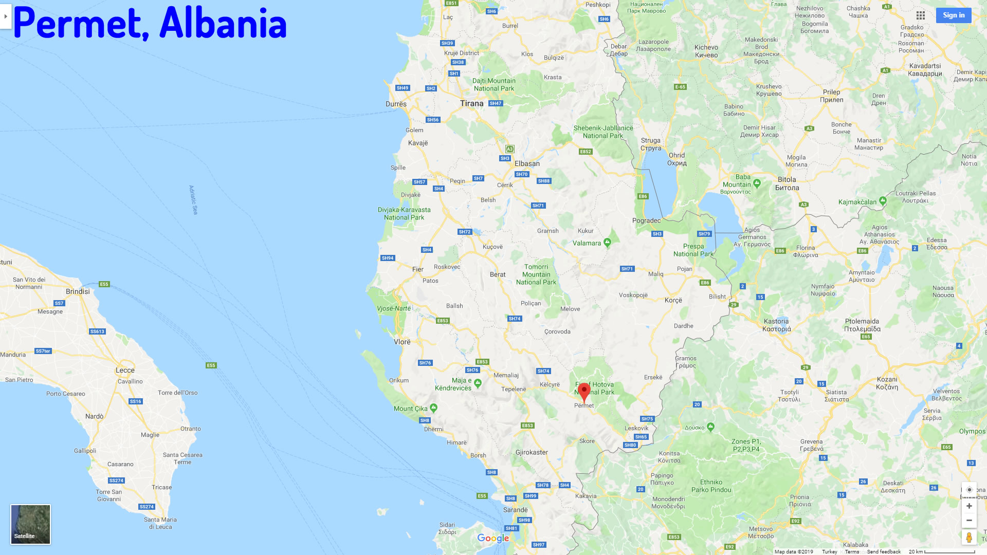 Permet map Albania