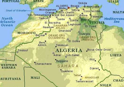map algeria