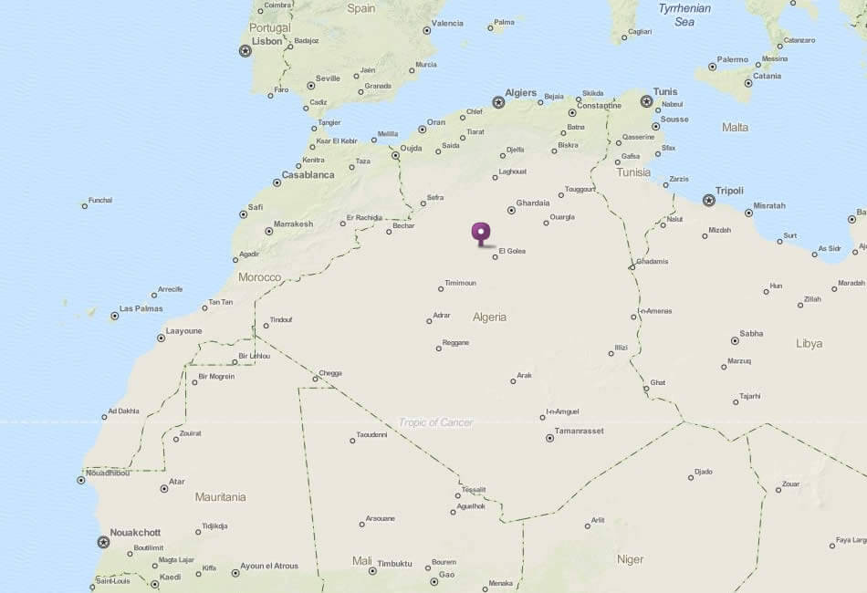 map of algeria