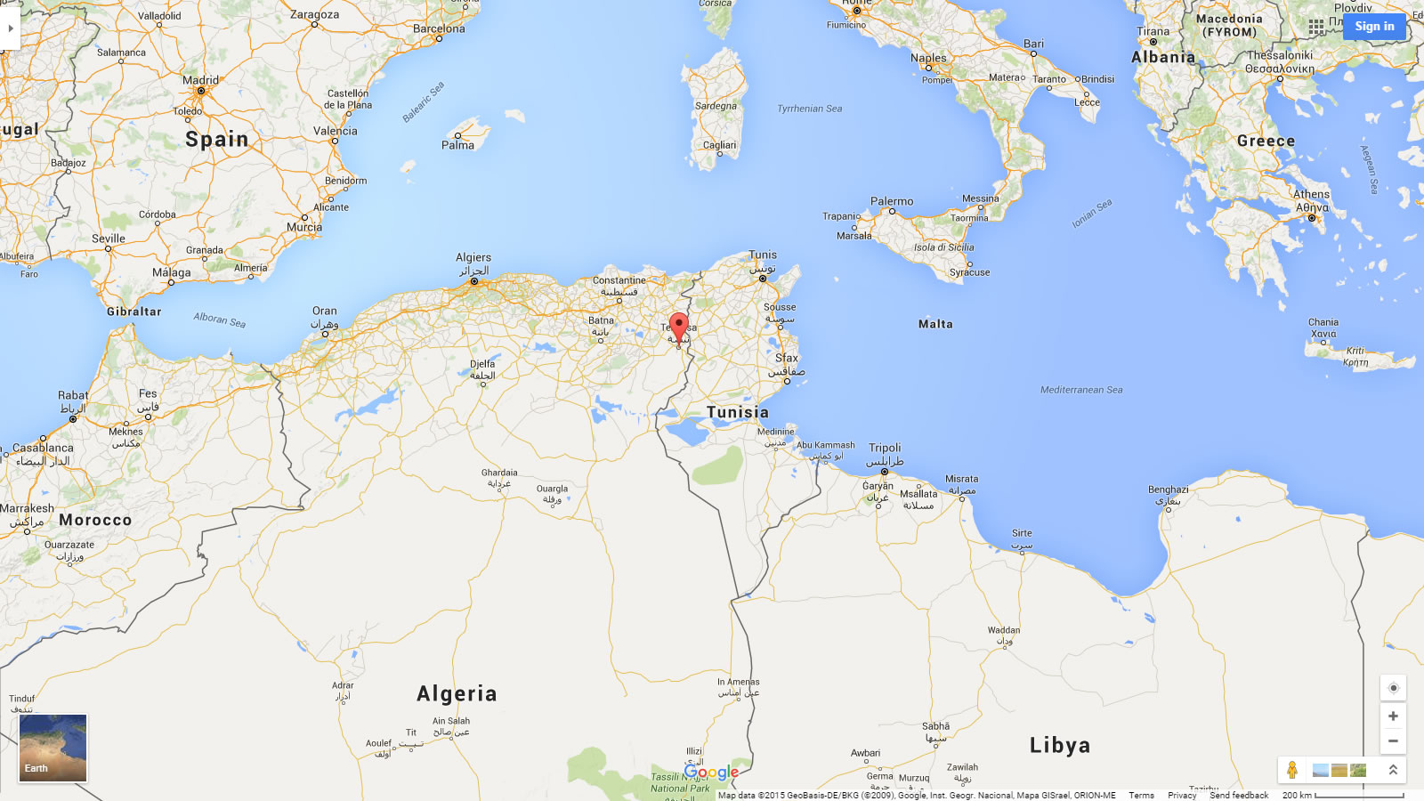 tebessa algeria map