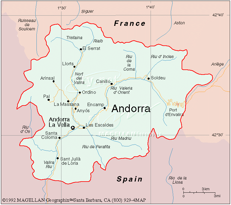 Map of Andorra