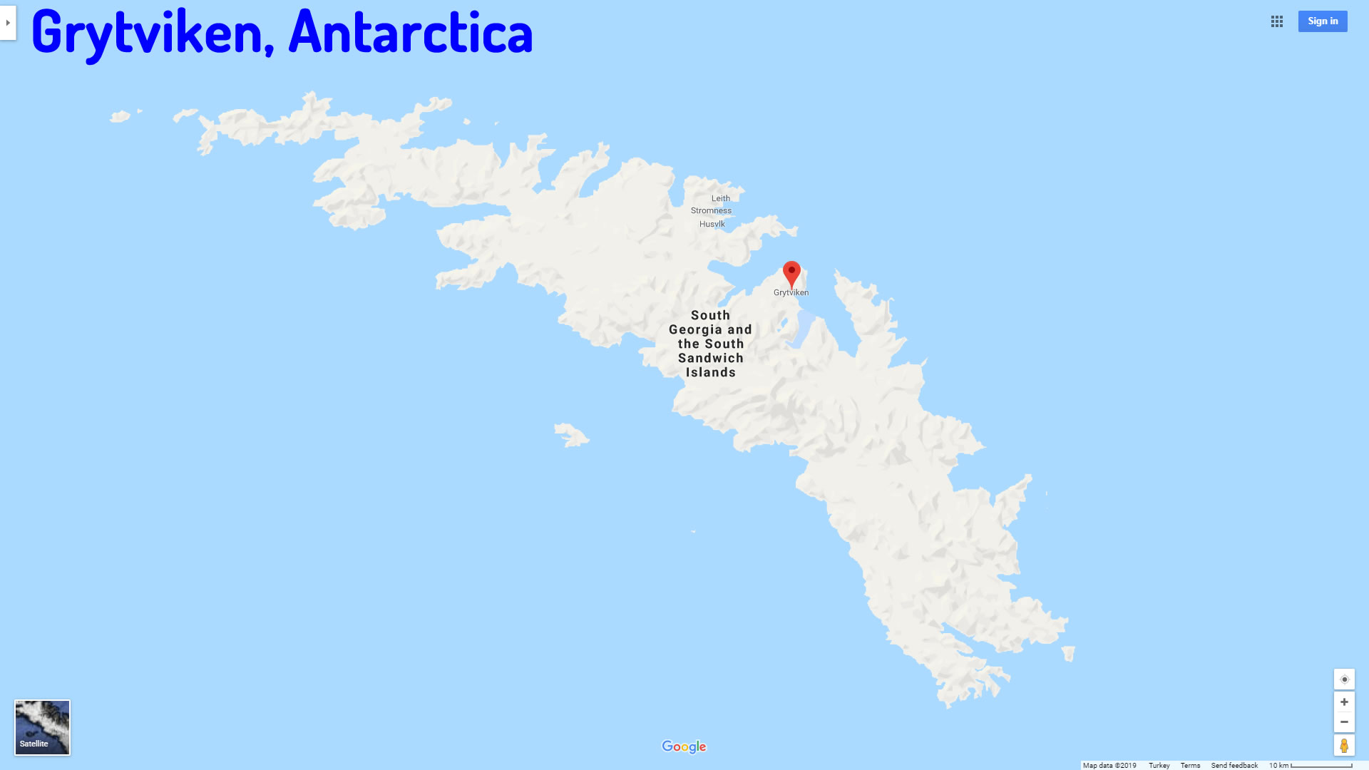 Grytviken map Antarctica
