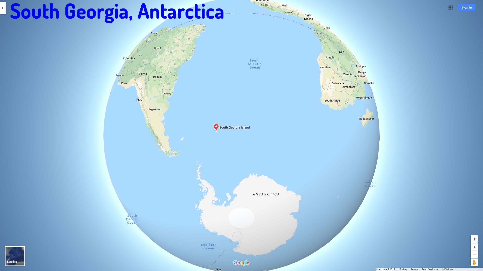 South Georgia map Antarctica