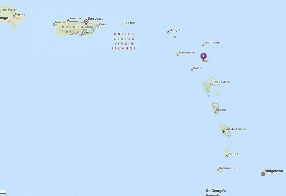 map of antigua and barbuda