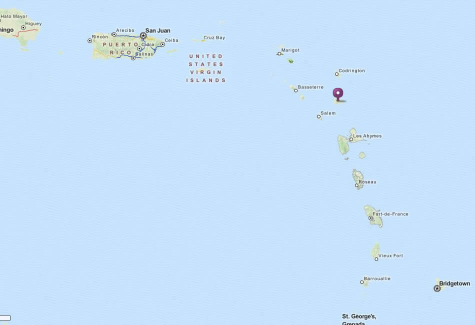 Map of Antigua and Barbuda