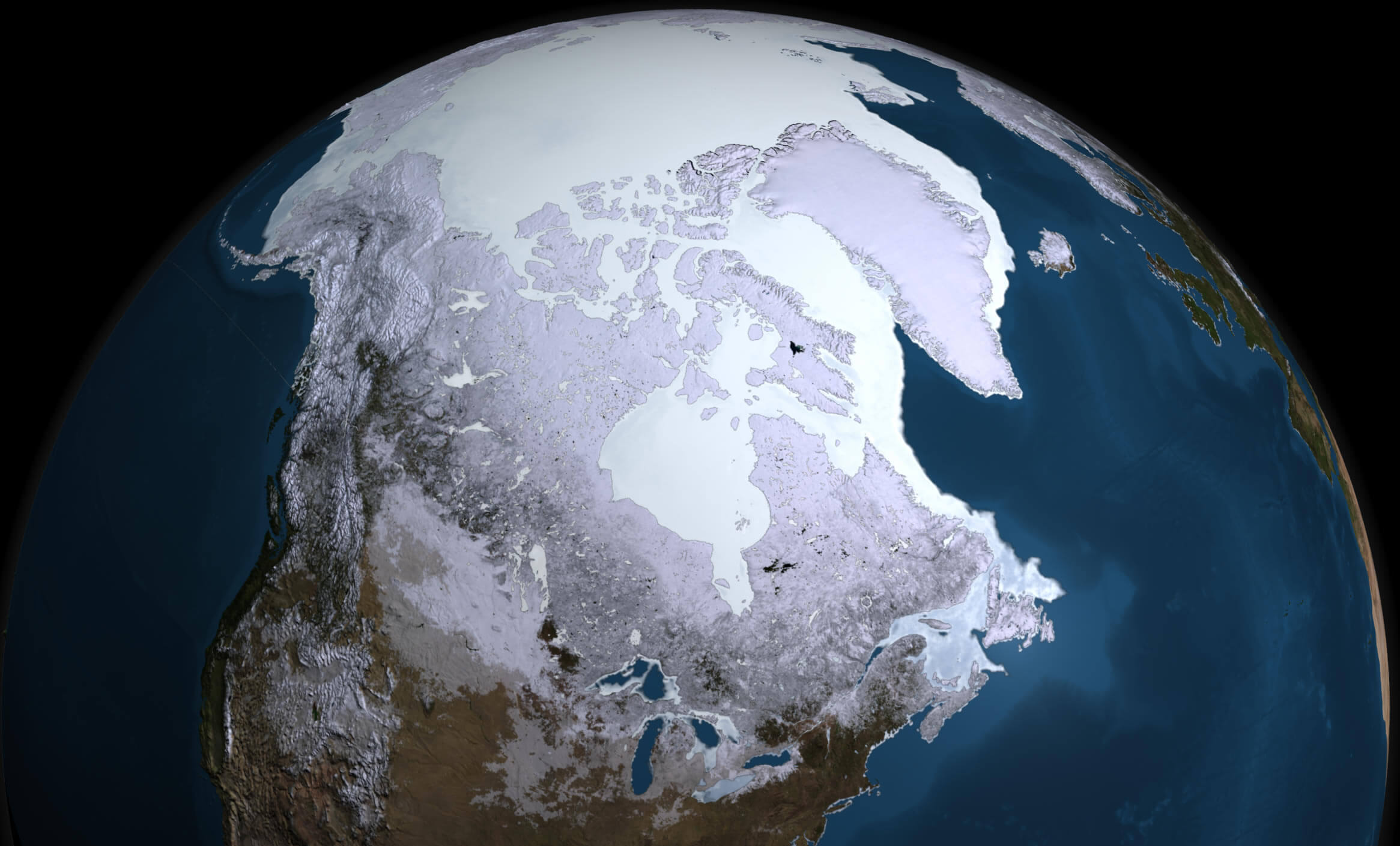 Maximum Extent Arctic Winter Sea Ice 2008