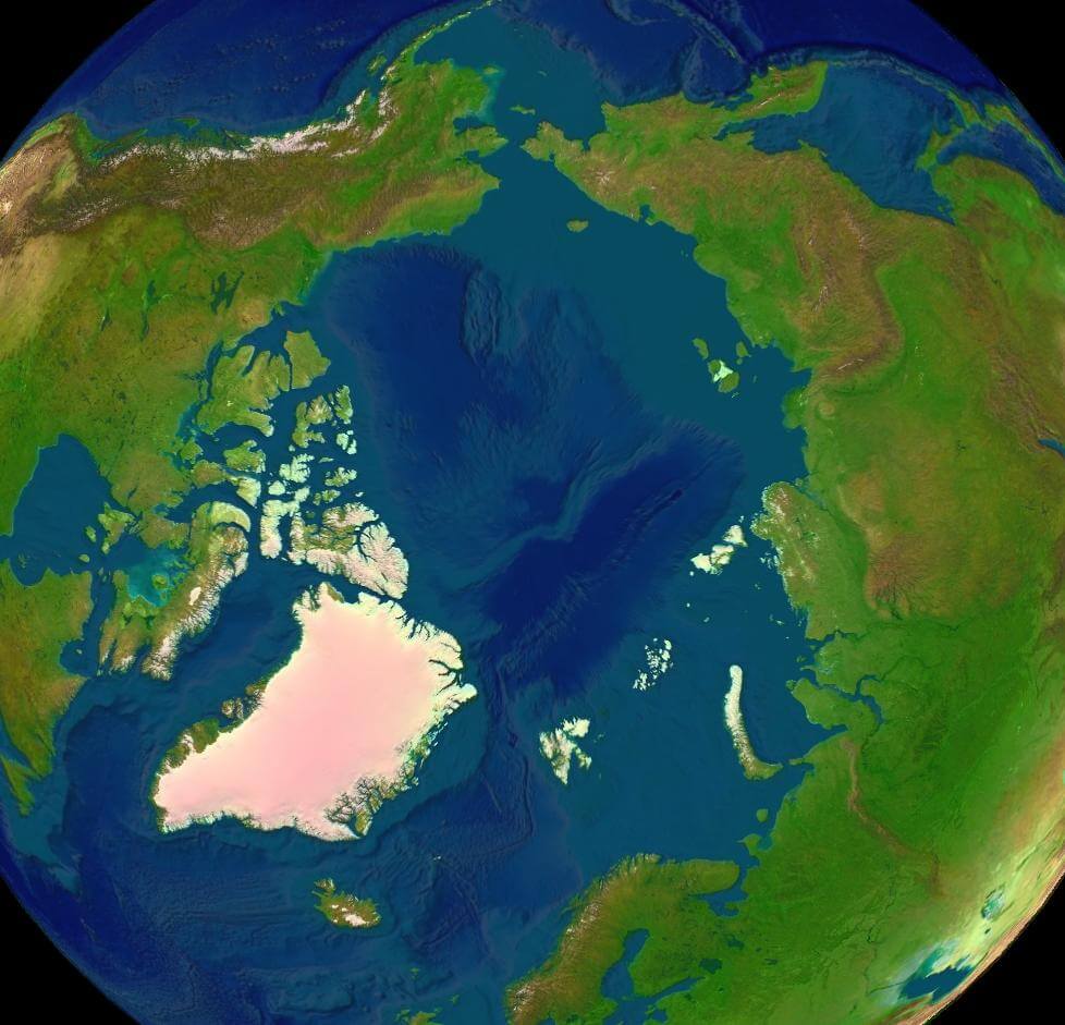 Topographical Map Arctic Region