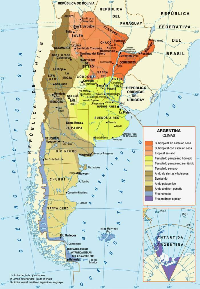 argentina climate map