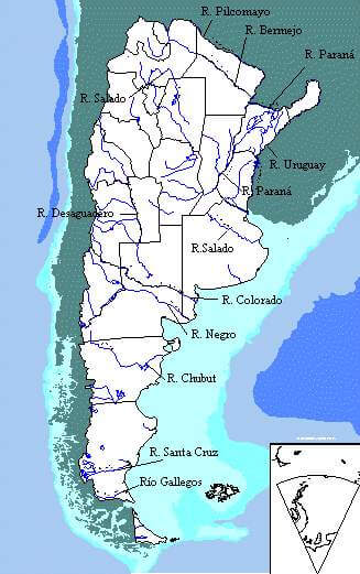 Argentina Hydrographic Map