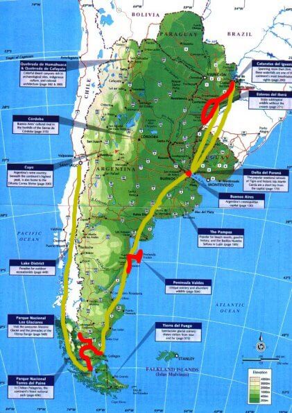 Argentina Map Coast